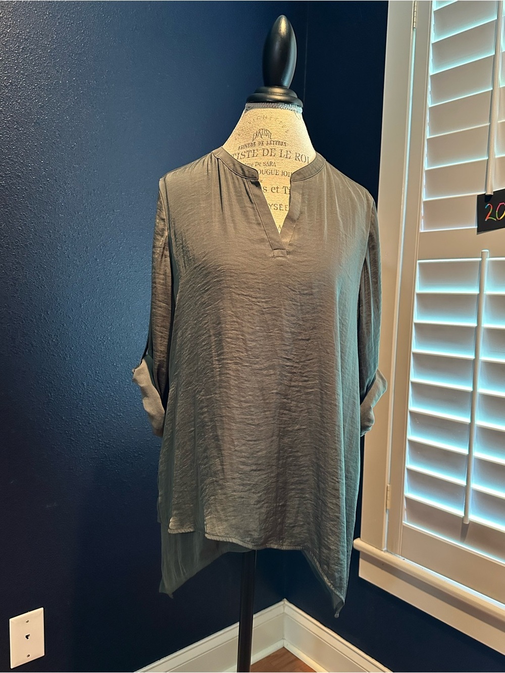 Chico's Olive Green V-Neck TunicTop